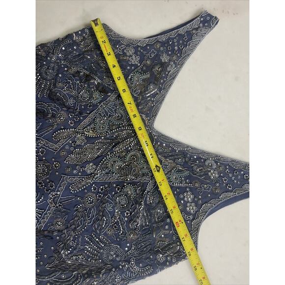 Ralph Lauren Collection Purple Label Runway Bead Embroidered Silk Dress Top 10 M - Picture 6 of 10